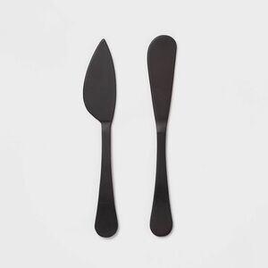 Stainless Steel nwt Cheese Knives Black - Threshold